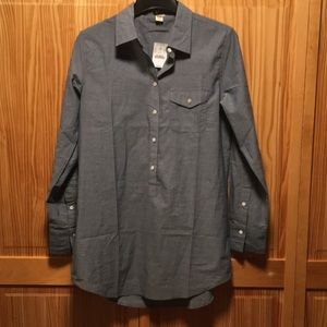 New with tag J crew denim blue shirt dress