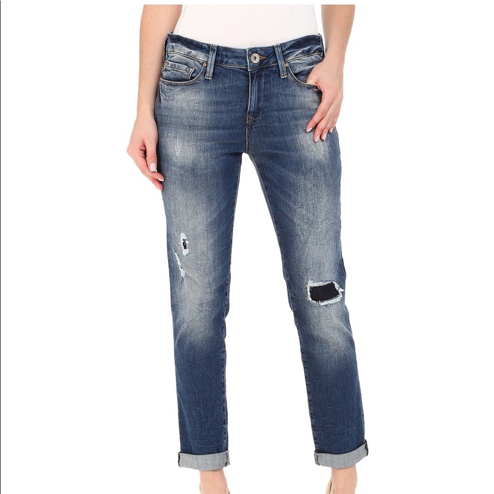 Mavi Ada Mid Patched boyfriend jeans