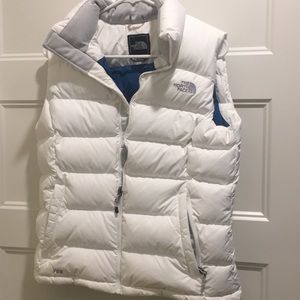 North Face White Down Vest