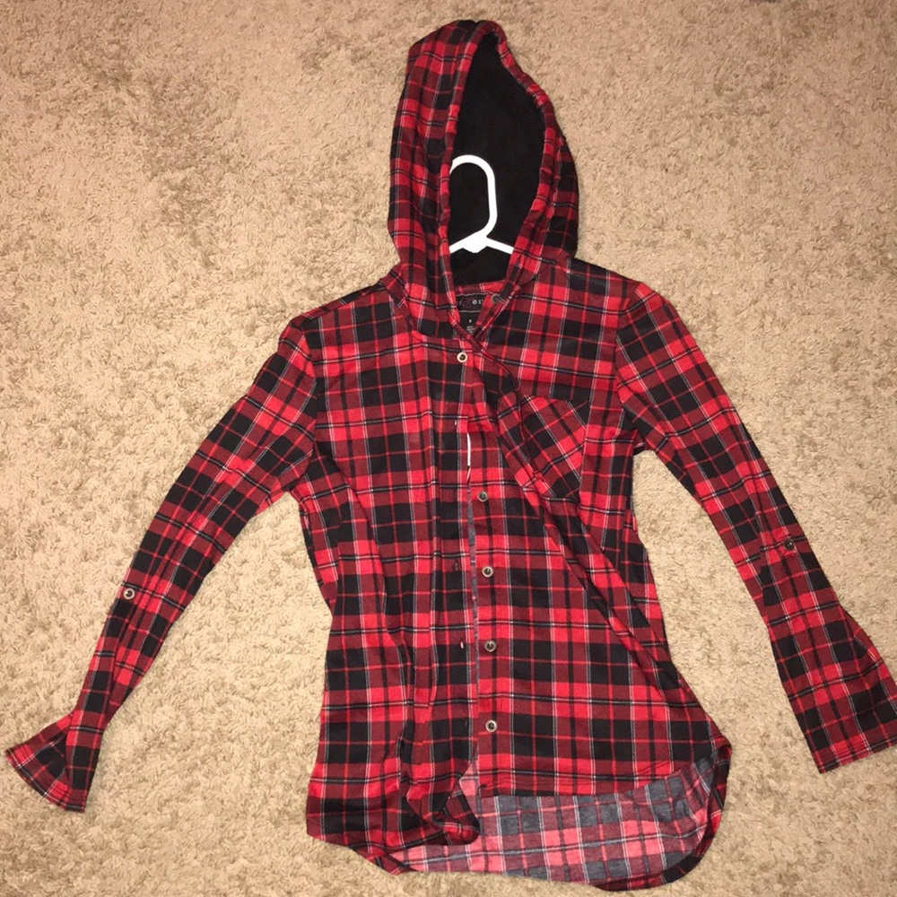 Hooded flannel
