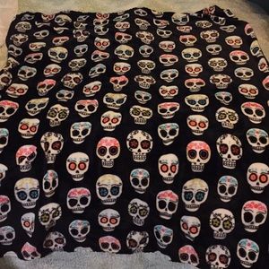 Fleece throw blanket