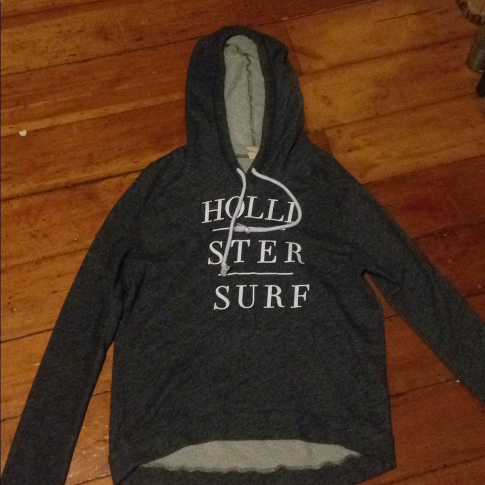 Gray hollister hoodie