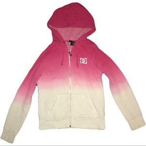 DC pink ombré zip up hoodie