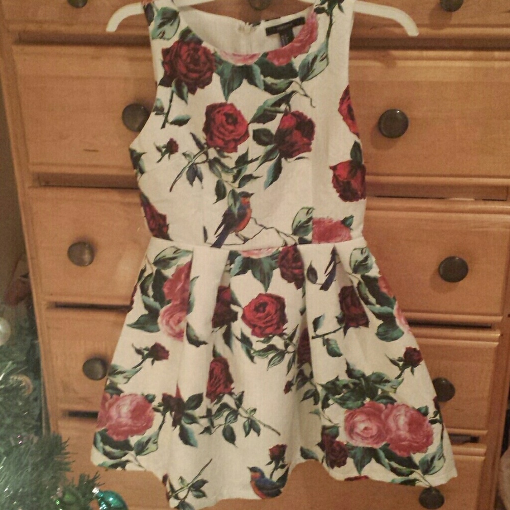 White floral dress from Forever 21
