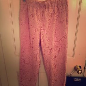 J. Crew Light Pink Lace Pants