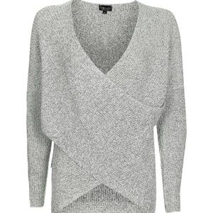 Topshop Twist Wrap Front Jumper