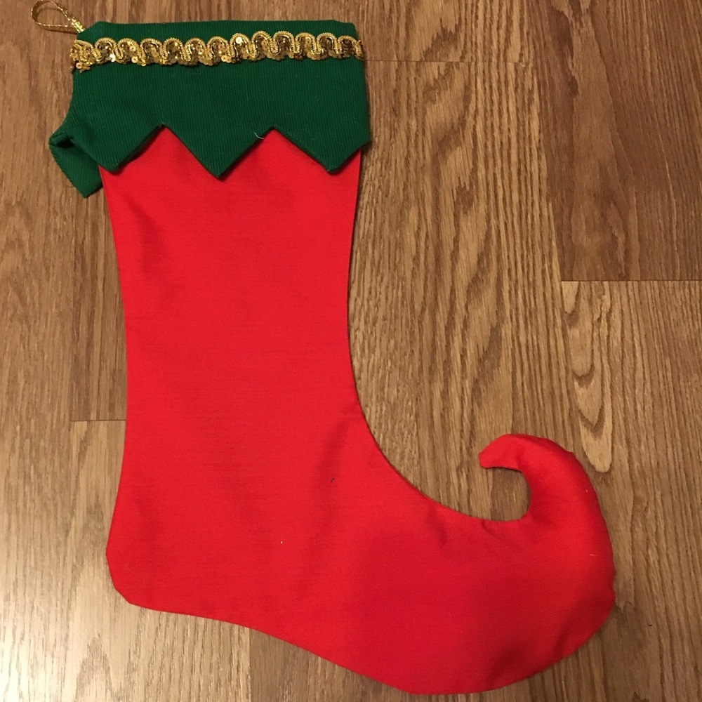 Red & green elf stocking! 🎄