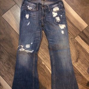 Abercrombie girls size 12 destroyed jeans