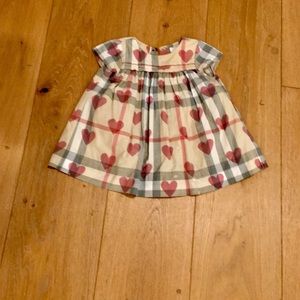 Burberry baby girl beige check and heart dress!