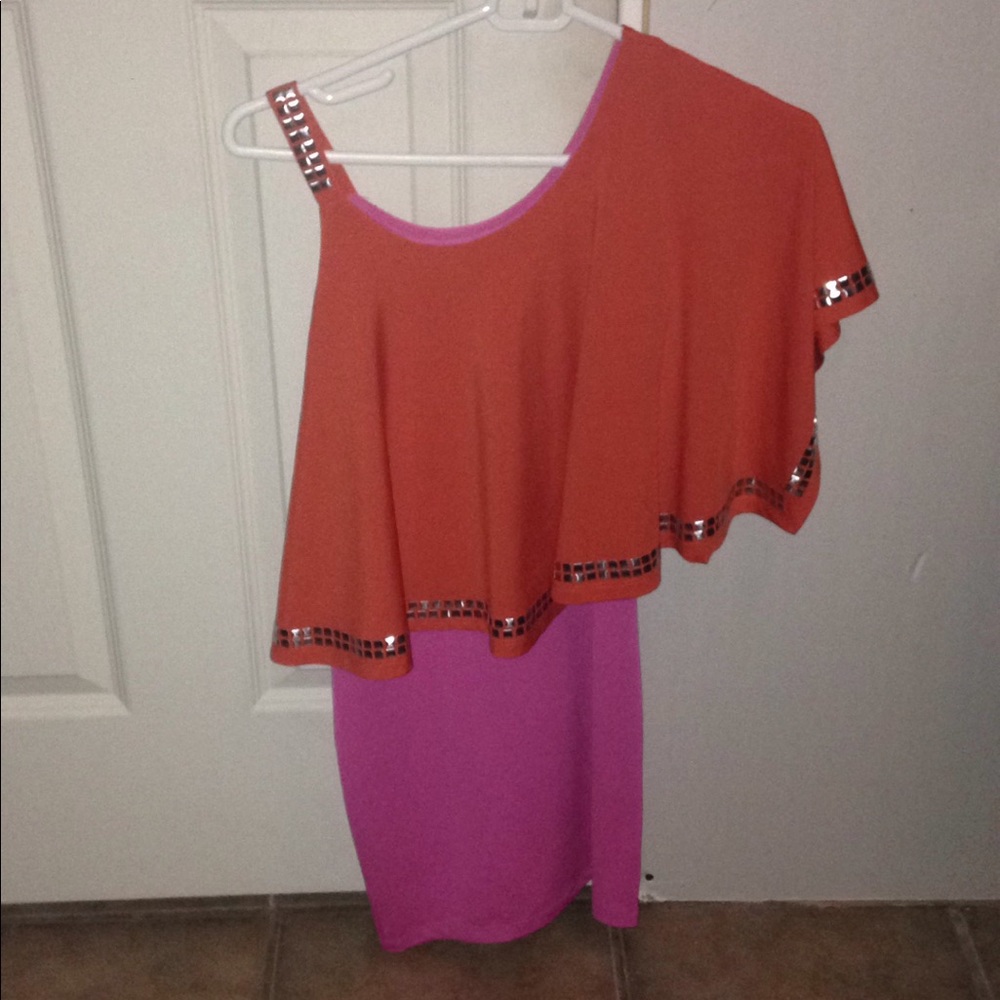 Red & Pink Girls Dress