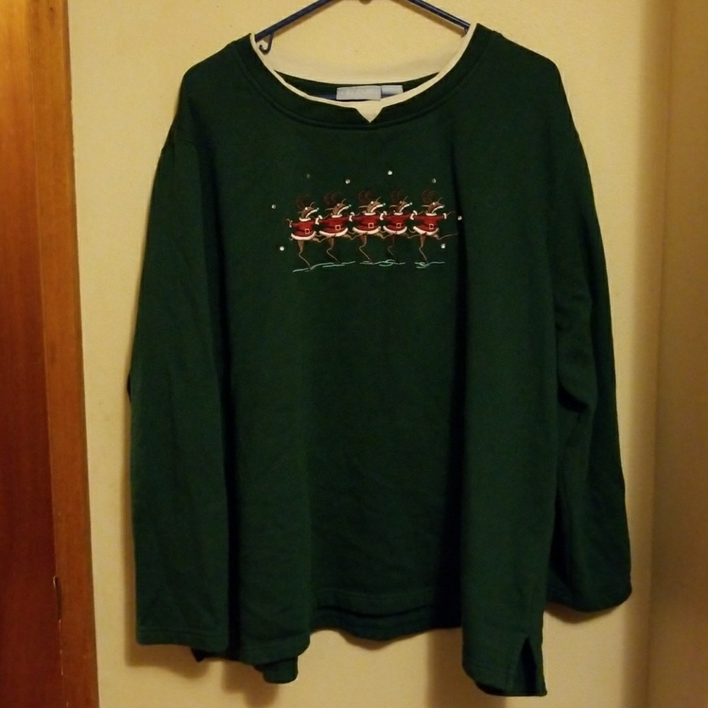 Christmas Sweatshirt Sweater 3x Liz & Me Plus