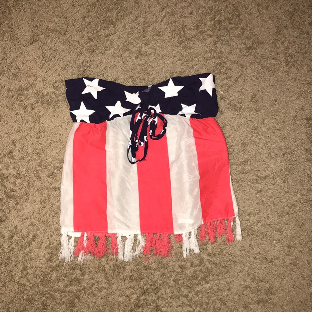 American flag strapless top