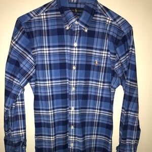 Blue and Navy Polo Ralph Lauren Dress Shirt