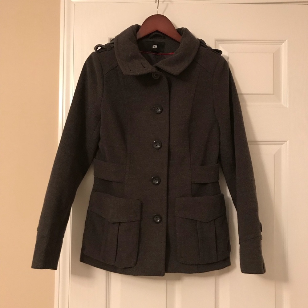 EUC H&M Women’s Grey Pea Coat