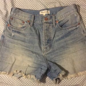 Madewell High waisted jean shorts