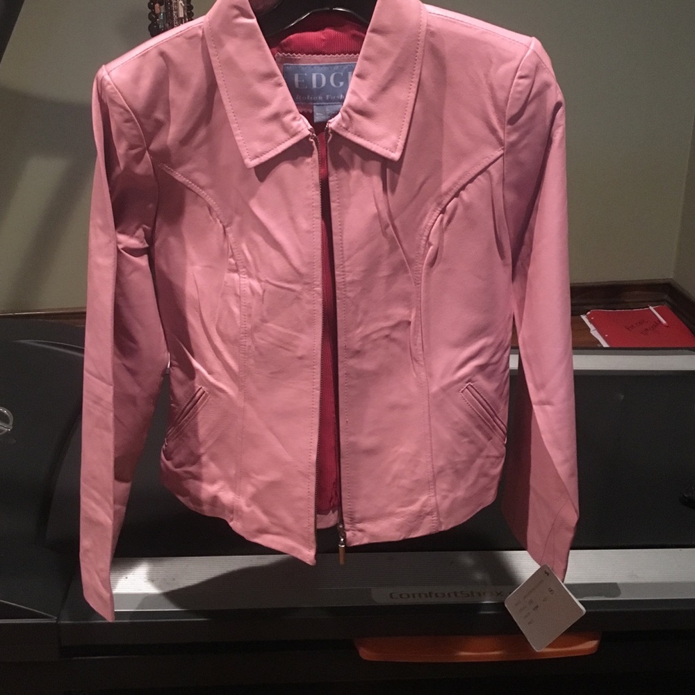 Pink Leather Jacket brand new w/ tags