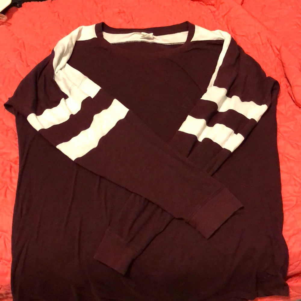 PINK maroon jersey tee