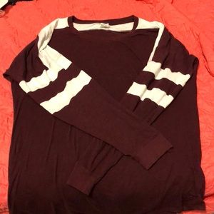 PINK maroon jersey tee