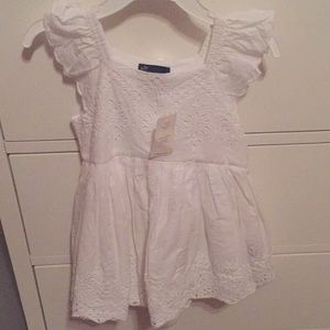 NWT 18-24m white eyelet GAP dress
