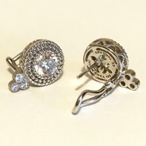 Judith Ripka New Drop Button Earrings