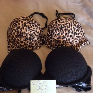 Victoria Secret Pink.  Padded Bra.  Black
