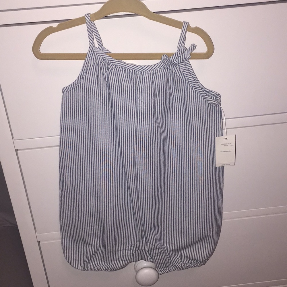 NWT striped 12-18m romper
