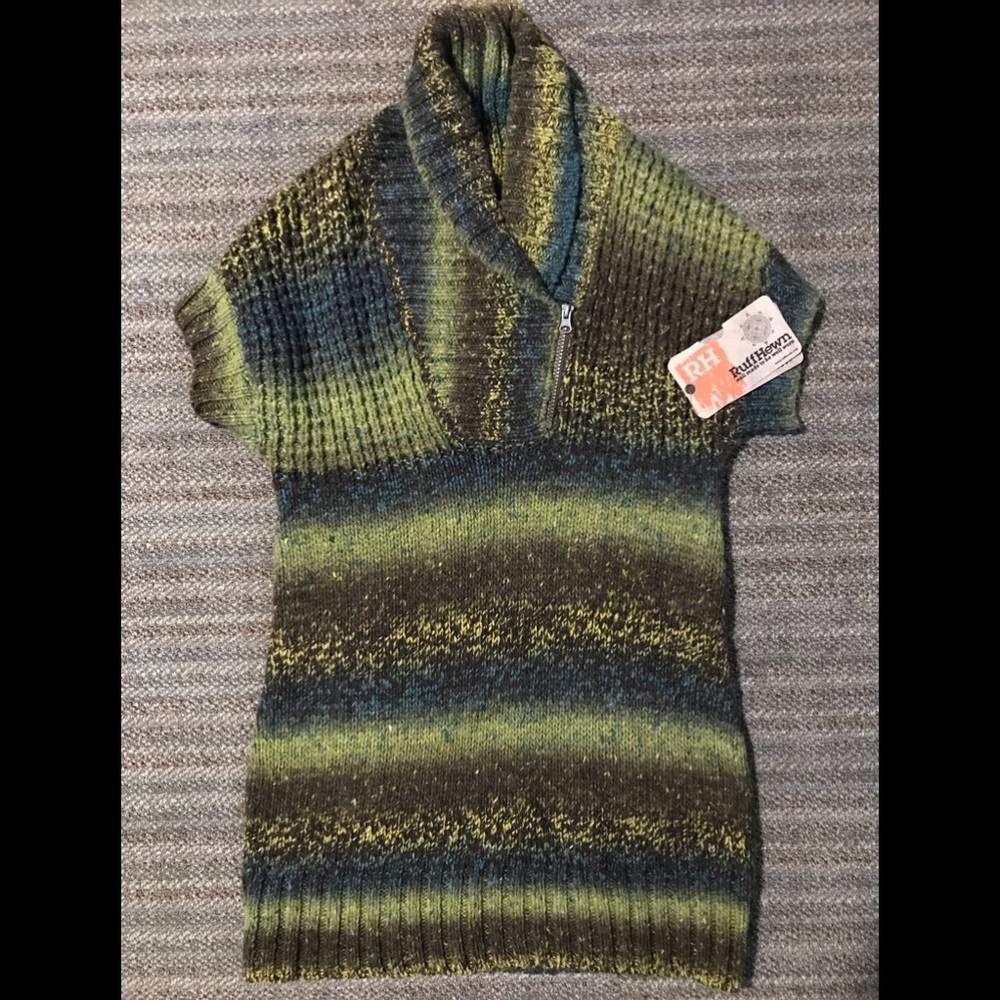 RUFF HEWN SWEATER DRESS