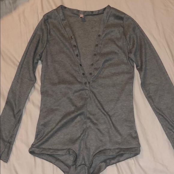 Ribbed long sleeve teddy / bodysuit - Picture 3 of 6