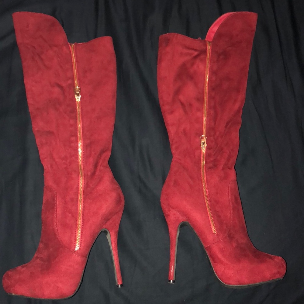 Red Suede Boots