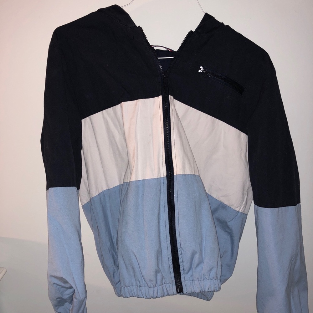 Brandy Melville Blue Windbreaker Jacket