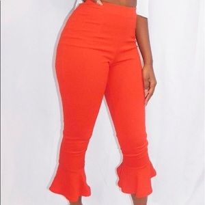 Pants- red flare