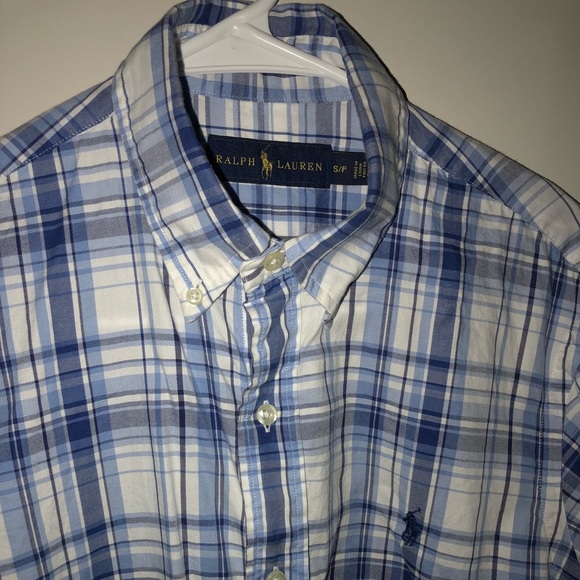 Blue and White Polo Ralph Lauren Dress Shirt - Picture 3 of 3