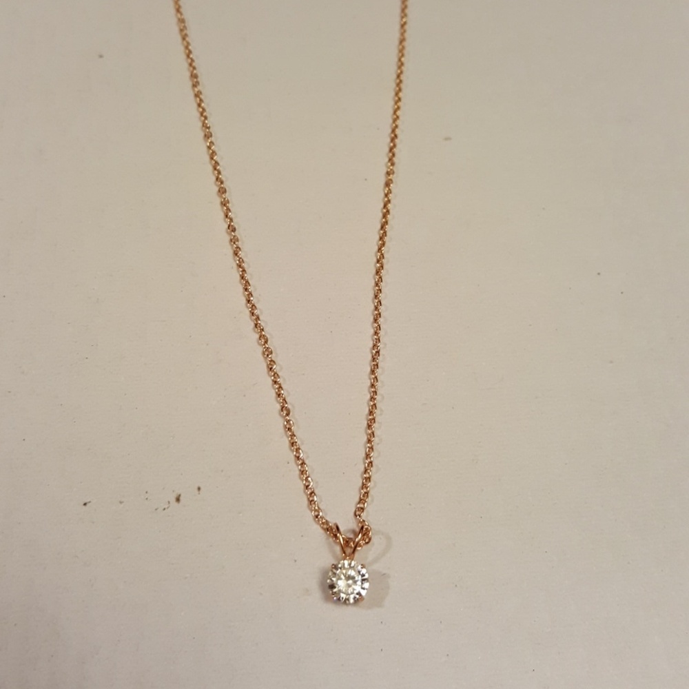 Rose Gold Swavarski Crystal Pendant Necklace