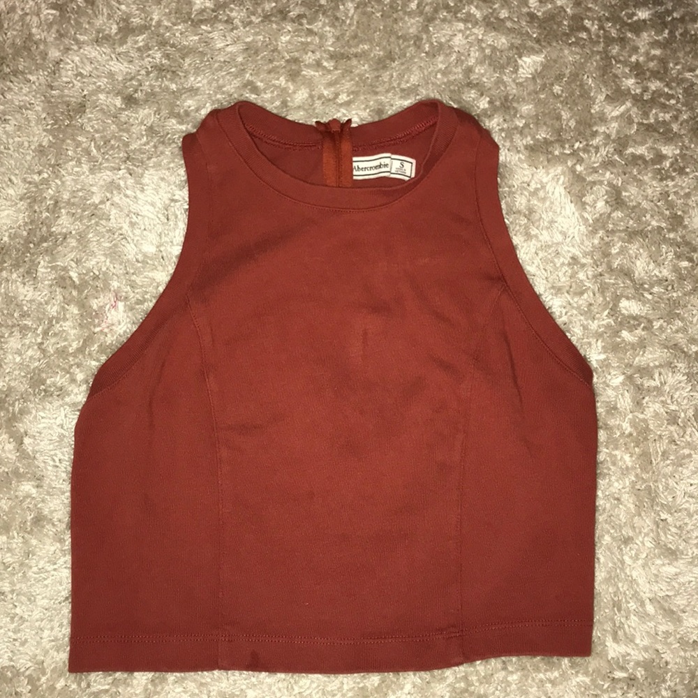 Abercrombie Burnt Orange Cropped Tank Top