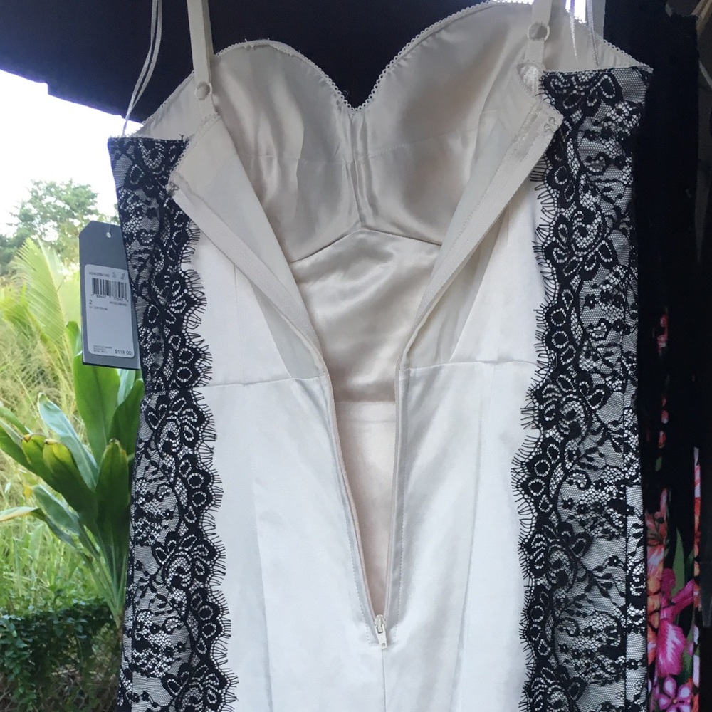 Brand new with tags guess satin with lace dress. - Picture 3 of 8