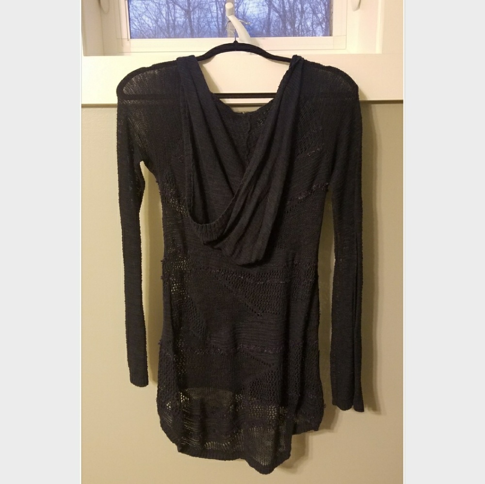 Anthropologie Hooded Knit Sweater