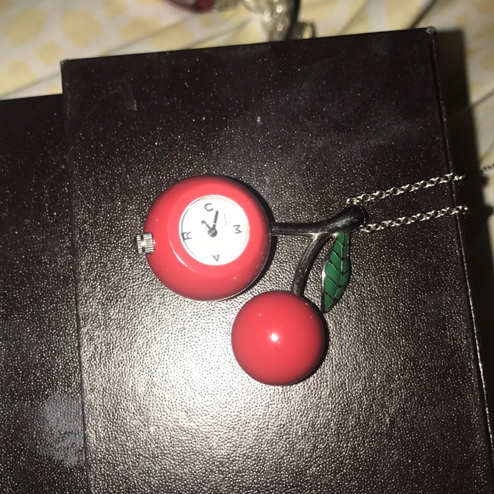 Marc jacobs cherry necklace watch
