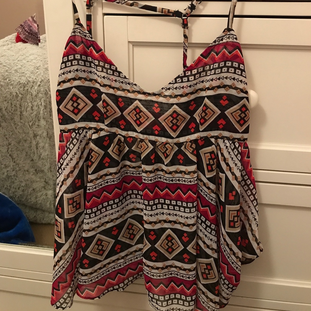 Patterned camisole blouse