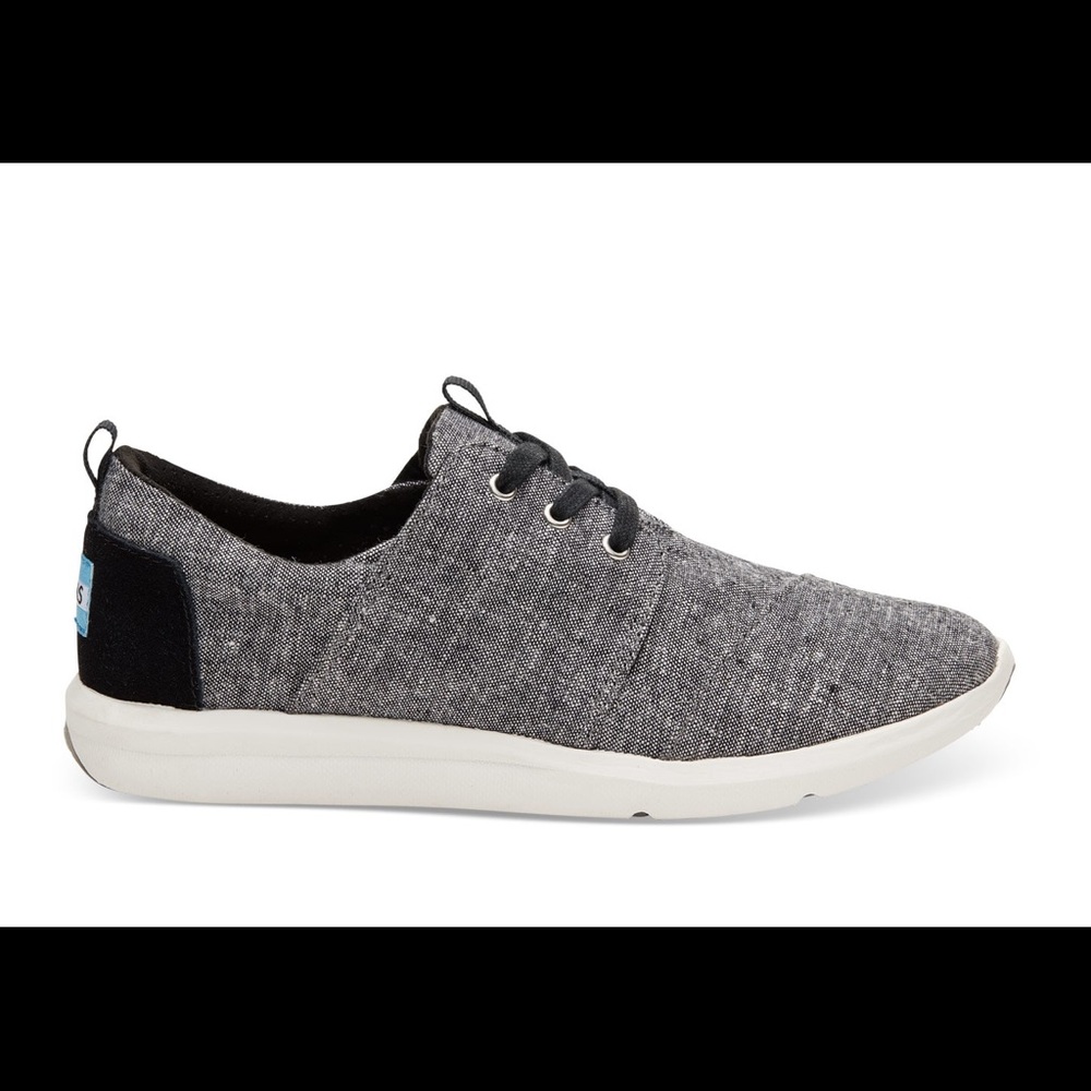 Toms Black Slub Chambray Del Rey Sneakers