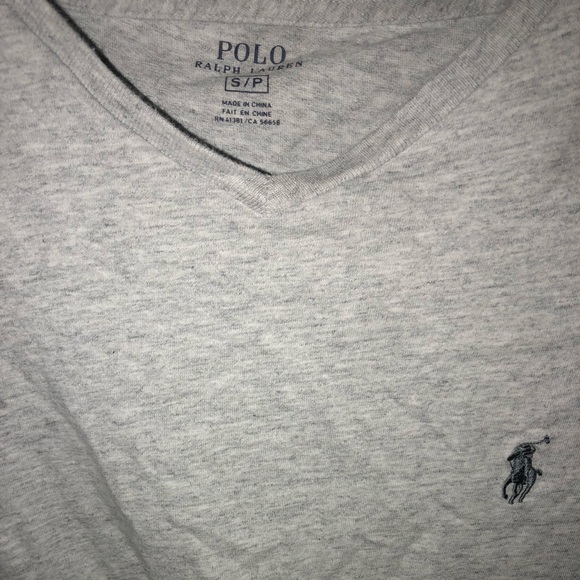 Light Grey Polo Ralph Lauren Short Sleeved Shirt - Picture 2 of 2