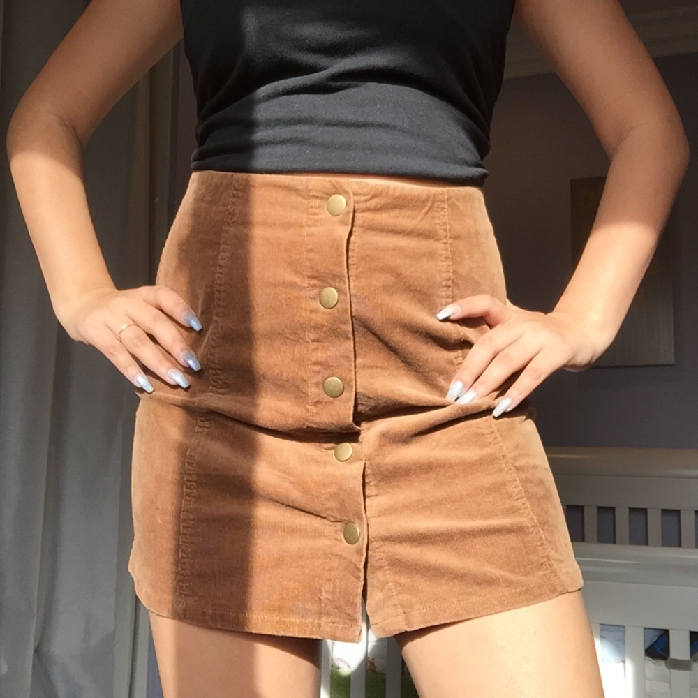 Brown Suede Skirt
