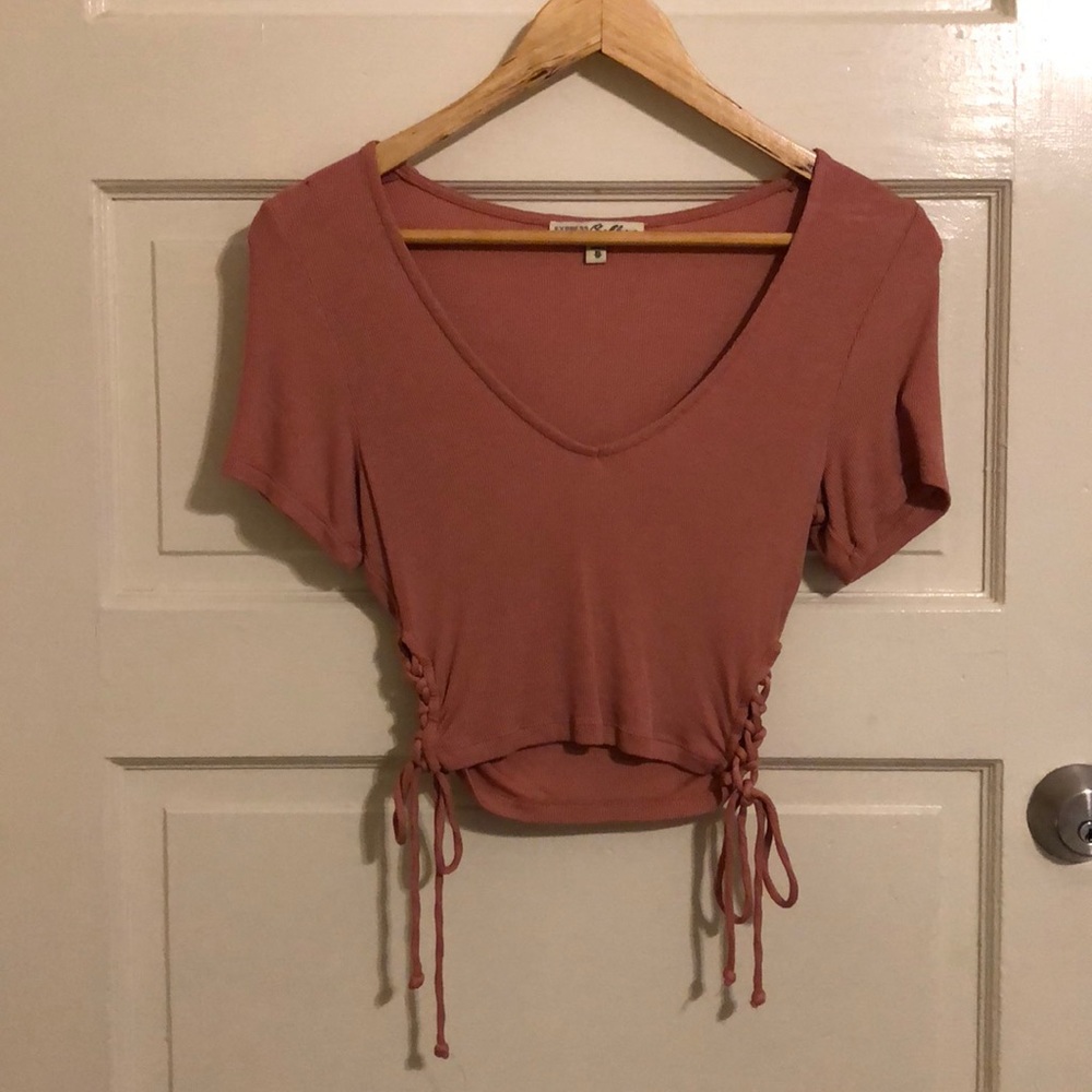 Express side tie Crop top