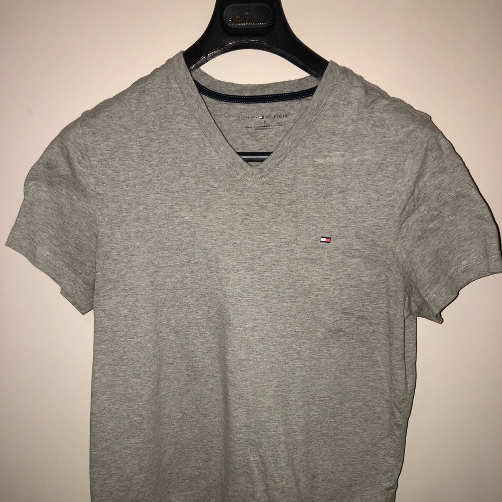Light Grey Tommy Hilfiger Short Sleeved Shirt