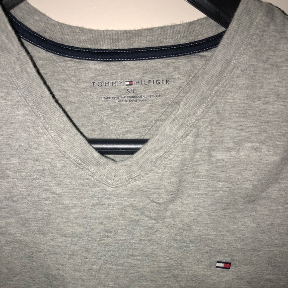 Light Grey Tommy Hilfiger Short Sleeved Shirt - Picture 2 of 2
