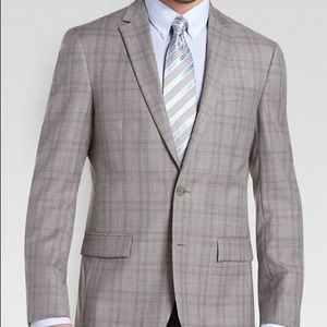 Egara Gray Plaid Slim Fit Sport Coat