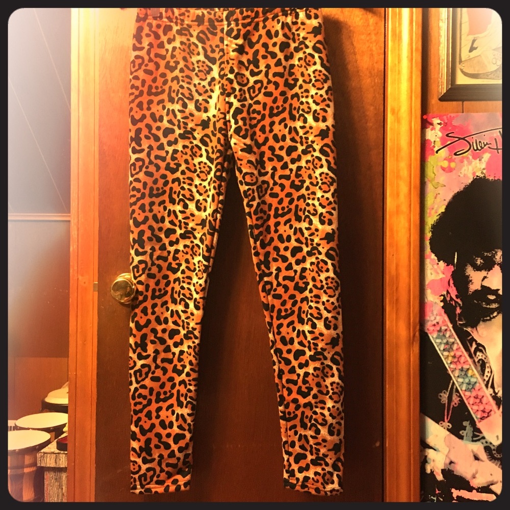 Leopard Fleece Leggings