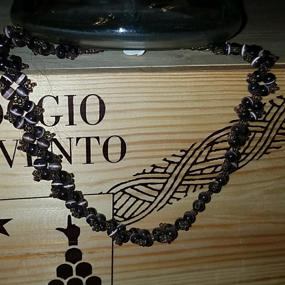 Beaded choker necklace