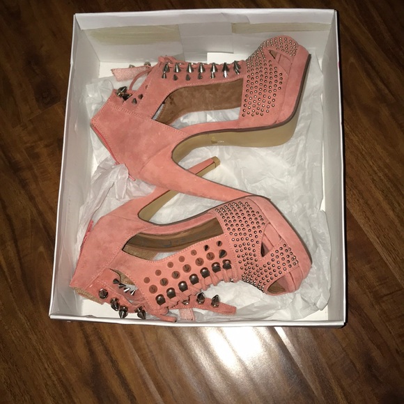 Jeffrey Campbell Satin Peach Pink Cowboy Boots... | Depop Limited Jeffery Campbell Peach Tawny