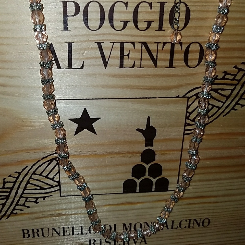 Baby pink beaded necklace
