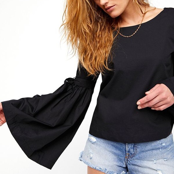 Free People So Obviously Yours Bell Sleeve Top - Picture 2 of 7
